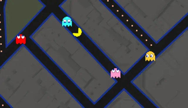 Pac Man en Google Maps