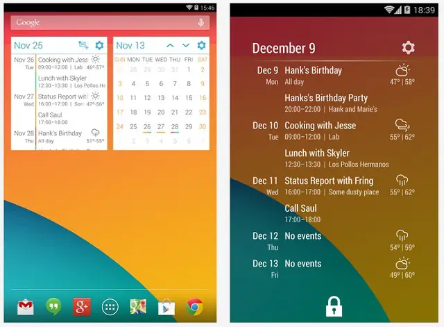 app tasker con calendario