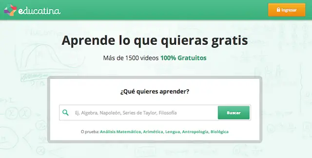 Educatina plataforma online para estudiar tus materias de la universidad