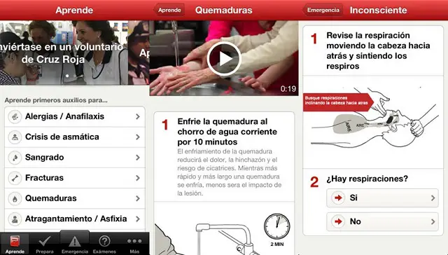 Aplicaciones de La Cruz Roja para emergencias 1 Interfaz