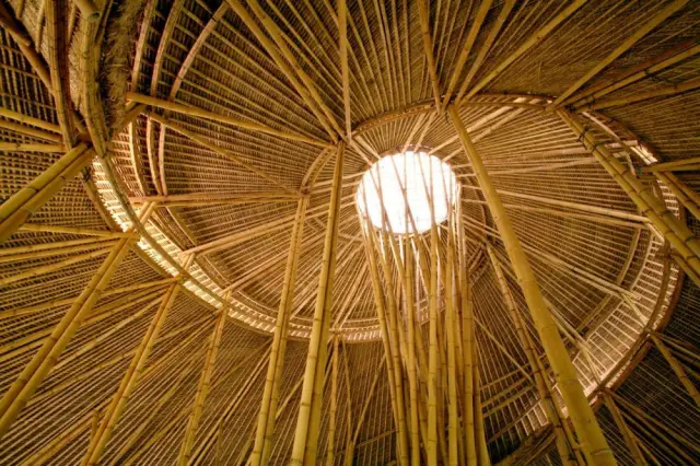 El bambú, la planta de los mil usos 1 Techo de Bambú