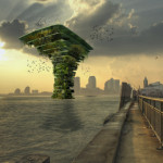 Parque natural en un árbol flotante 3 015