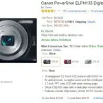 1. Canon PowerShot ELPH 135 79.00