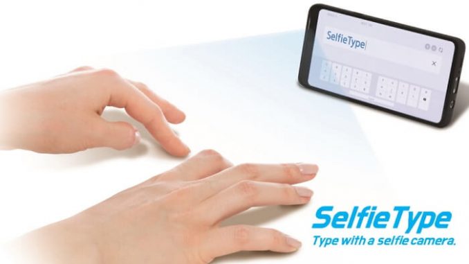 SelfieType de Samsung. Teclado virtual invisible SelfieType de Samsung. Teclado virtual invisible